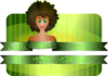 Afro Girl Border Image